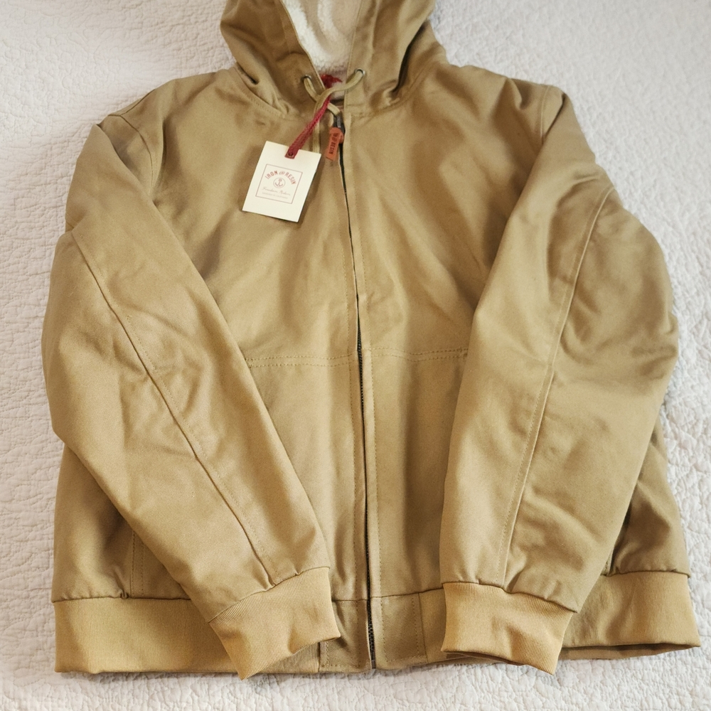 Men's Tan Hooded Jacket